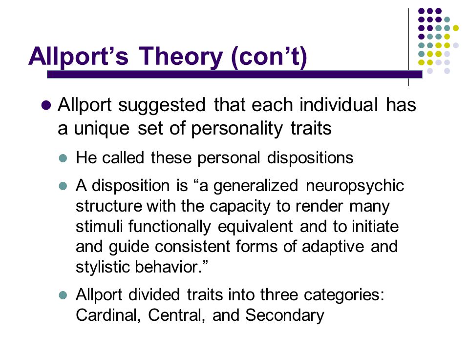 Gordon Allport Personality Trait Theory Explained
